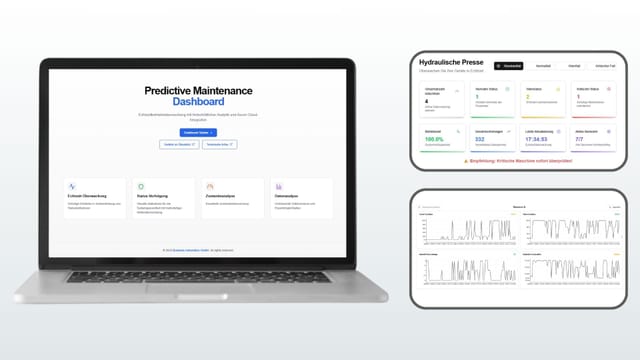 Business Automatica Predictive Maintenance App dashboard for predictive maintenance